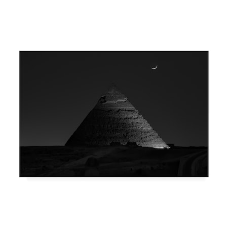 Vincent Chen 'Pyramid At Night' Canvas Art,30x47